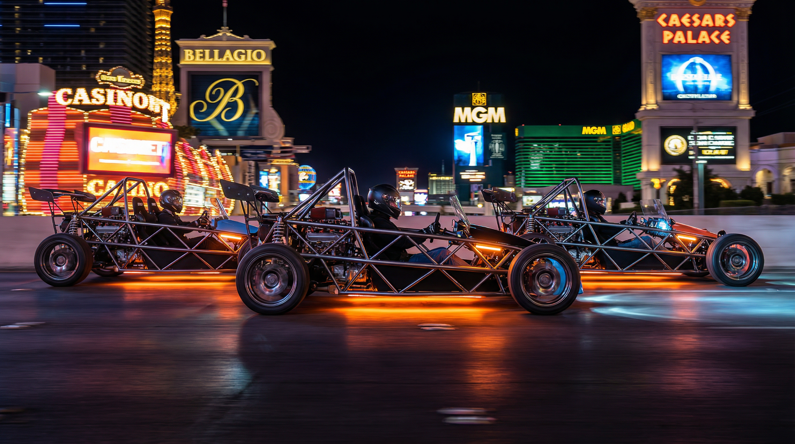 Vegas Karts convoy